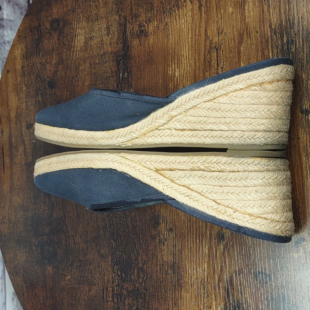 Chadwick's Canvas Espadrille Wedge Heel Mules - Picture 9 of 12